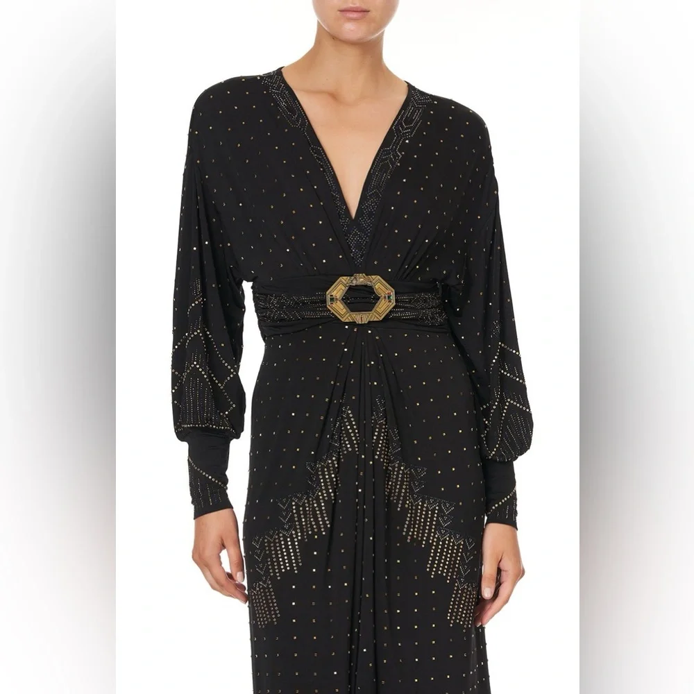 CAMILLA “Dripping in Deco” Belted Jersey Dress – XXL - Picture 7 of 17
